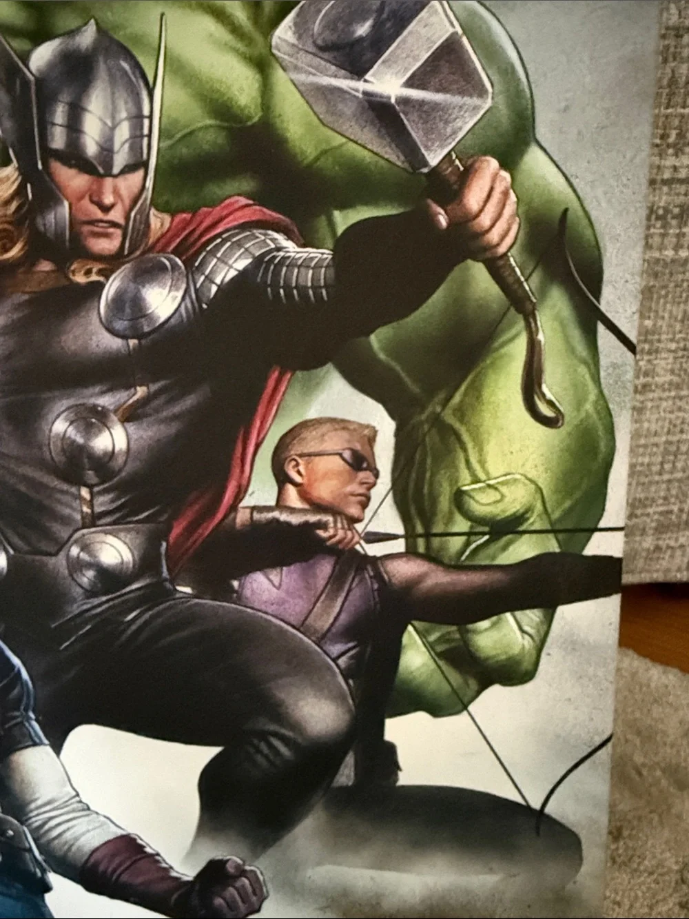 Marvel Avengers Group Canvas Art - Red, Green, Blue, Black